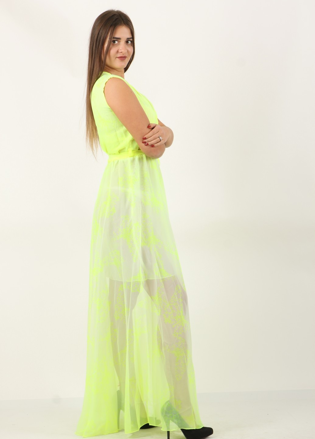Салатовое вечернее платье Enna Levoni однотонное