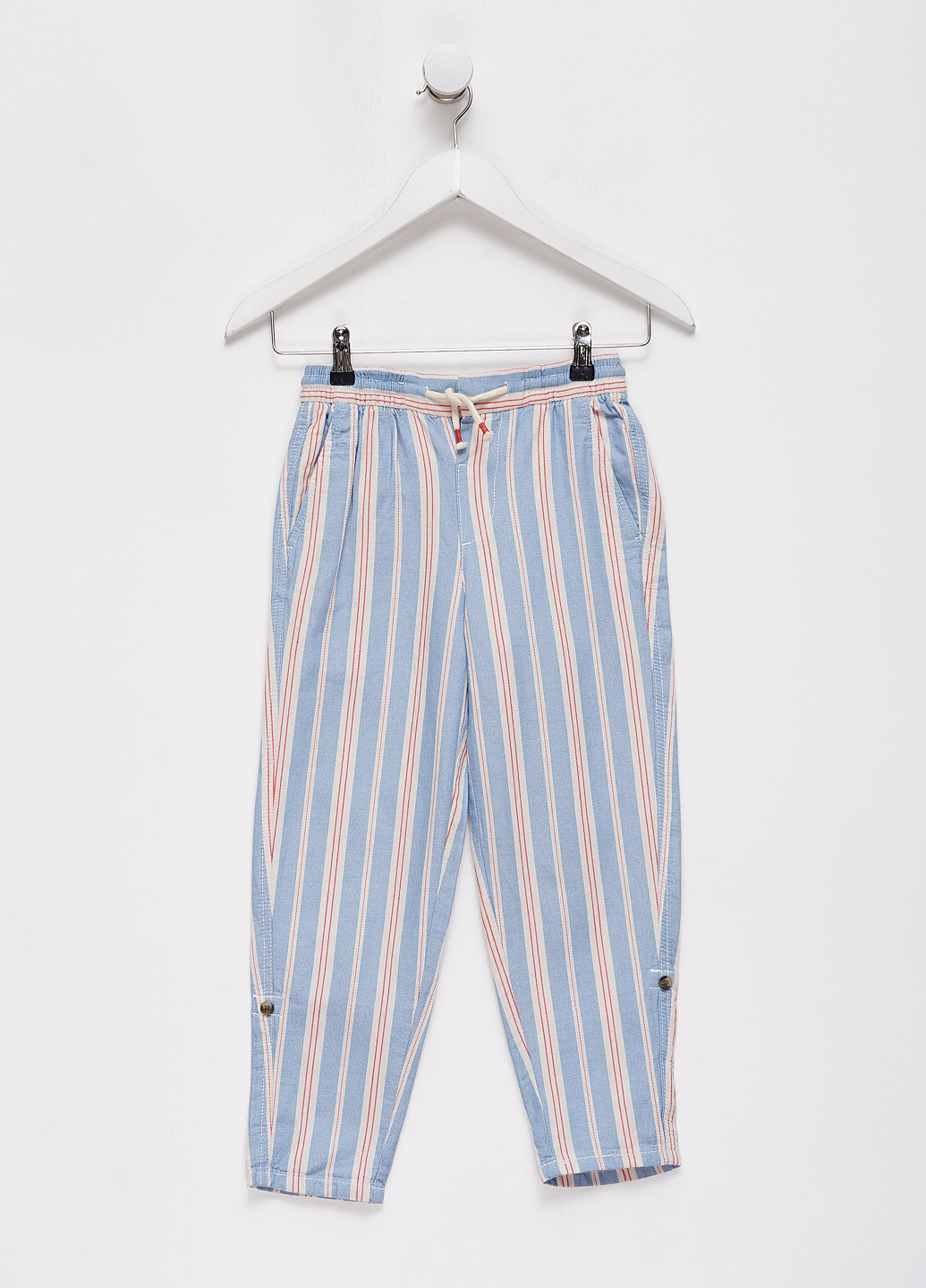 Голубые кэжуал демисезонные зауженные брюки H&M