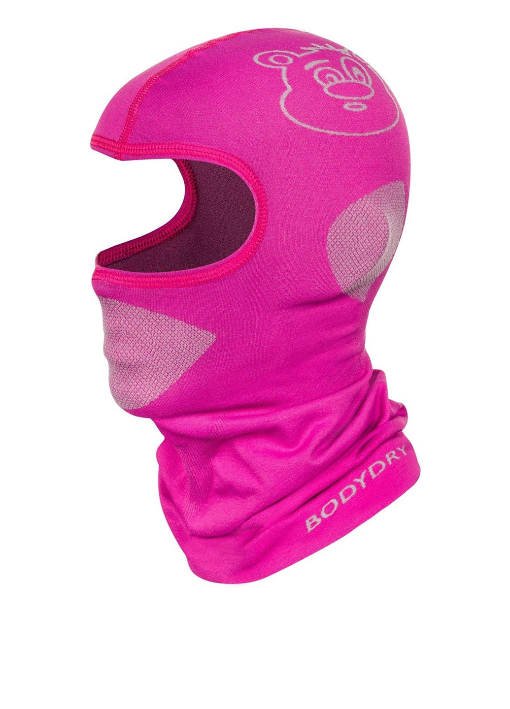 Body Dry балаклава однодырочная рисунок розовый спортивный полиамид производство - Польша