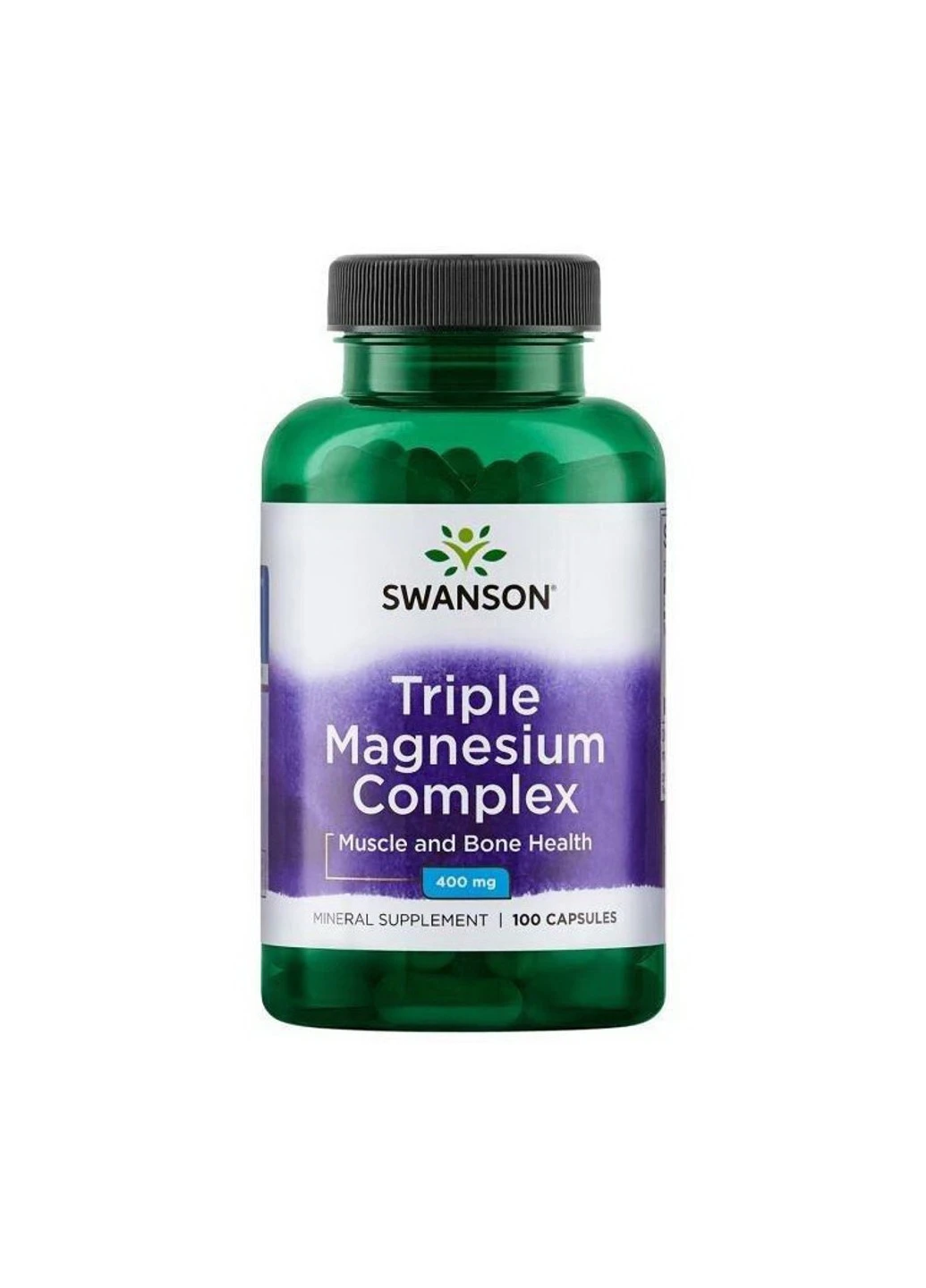 Магній Triple Magnesium Complex 400 mg 100 капсул Swanson (255407457)
