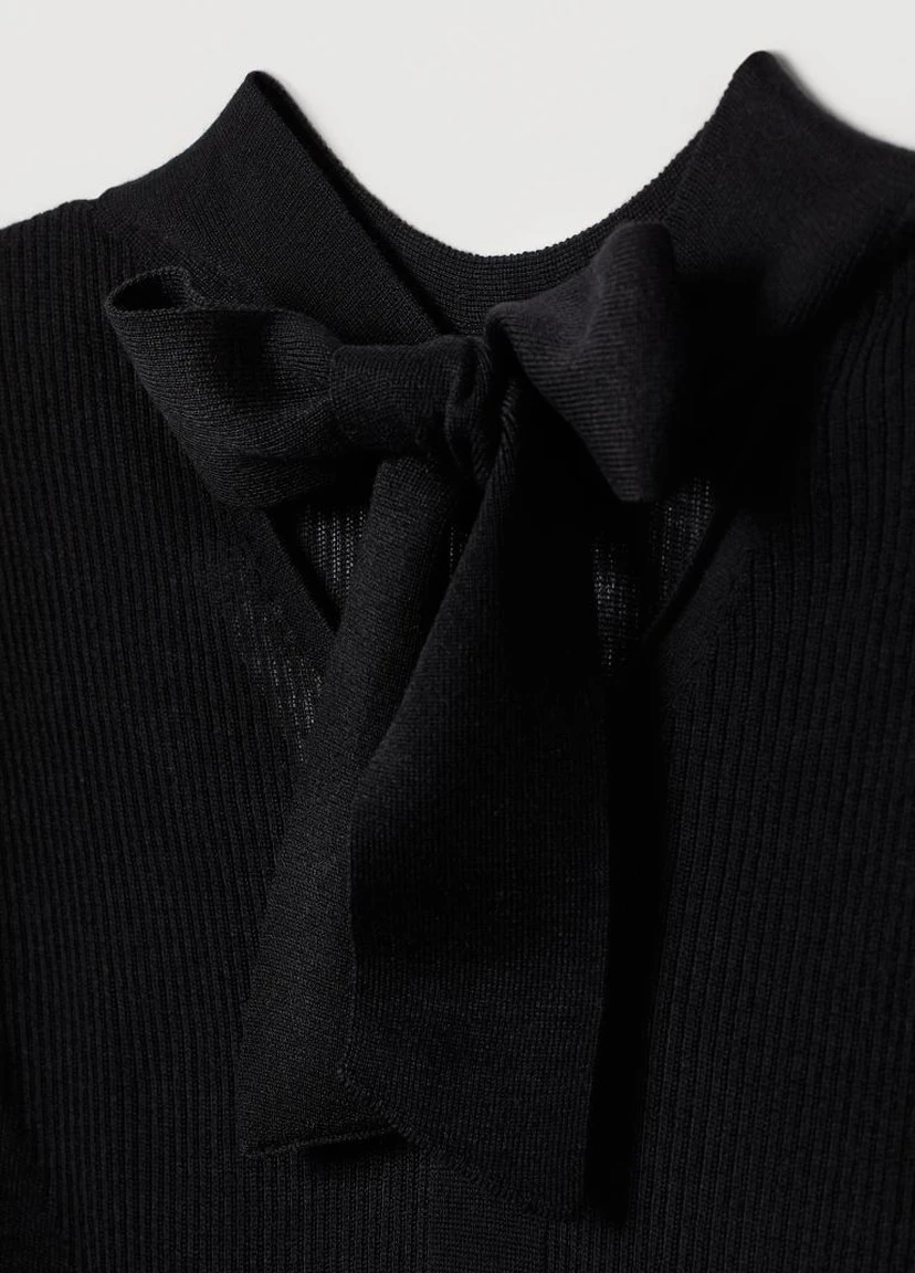 Чорний демісезонний джемпер з смесовой вовни H&M