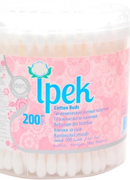 Палички ватні стакан 200шт IPEK (248920034)