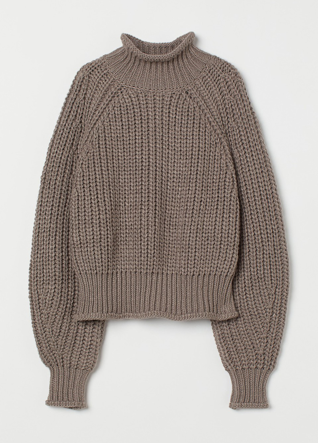 Серо-бежевый зимний свитер H&M