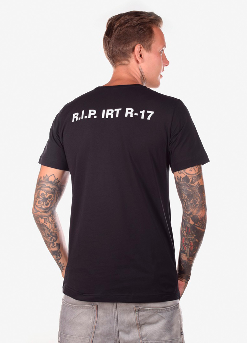 Чорна футболка чоловіча r.i.p. чорний Power Футболки