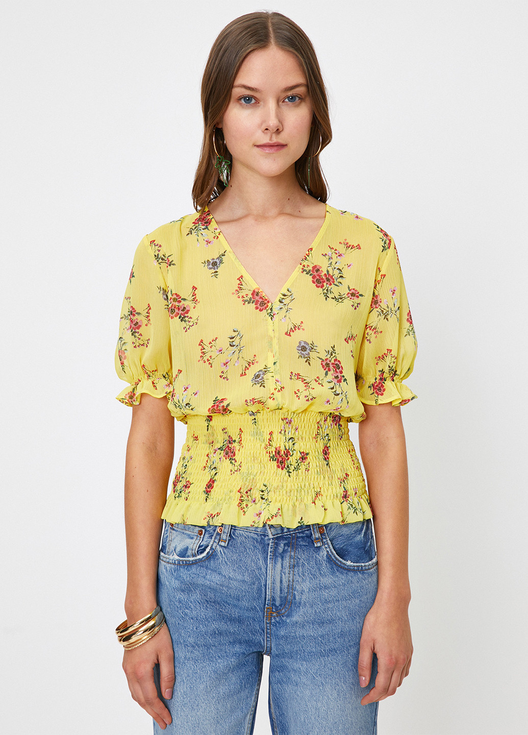 Жовта літня блуза KOTON