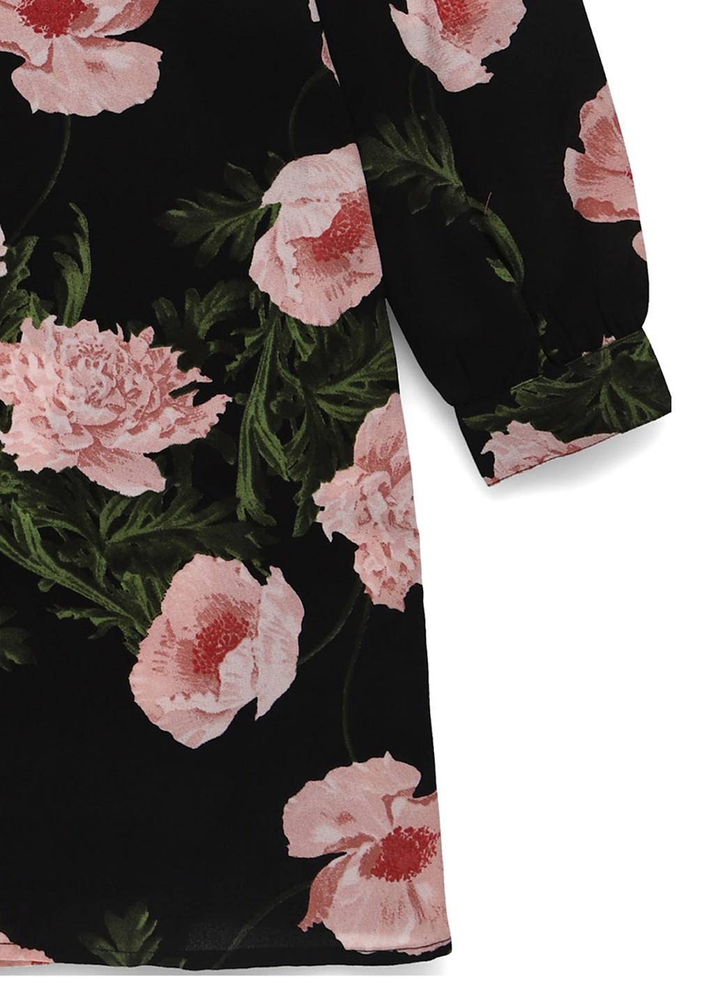 Черное кэжуал платье а-силуэт Vero Moda с цветочным принтом