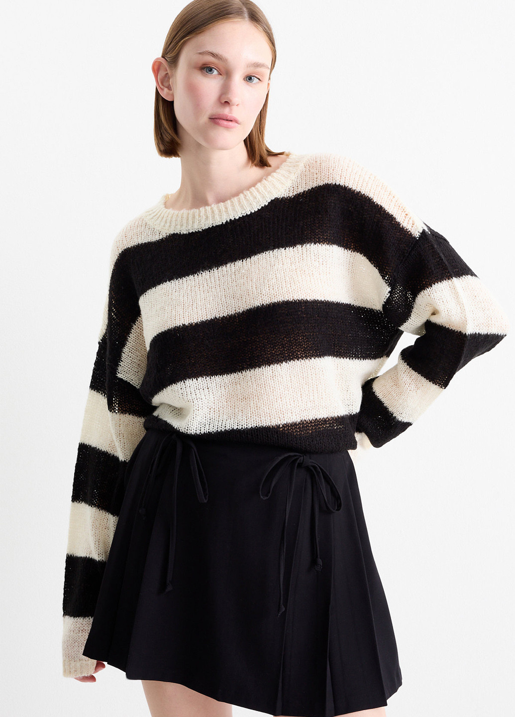 Черно-белый демисезонный джемпер джемпер C&A