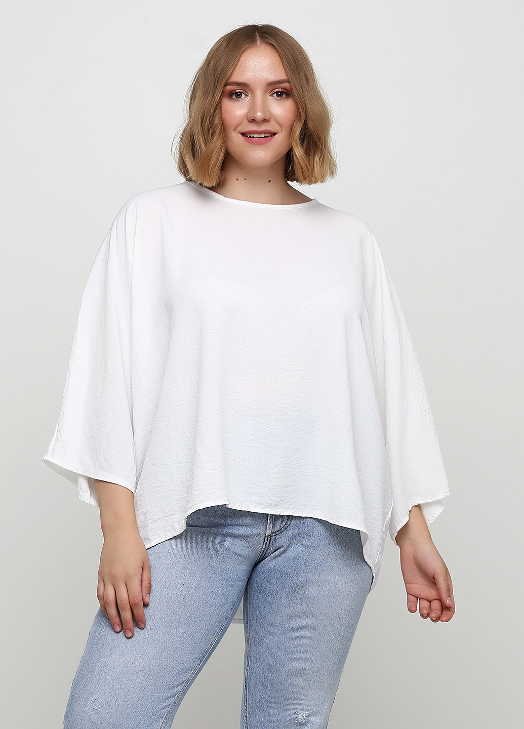 Белая летняя блуза New Collection