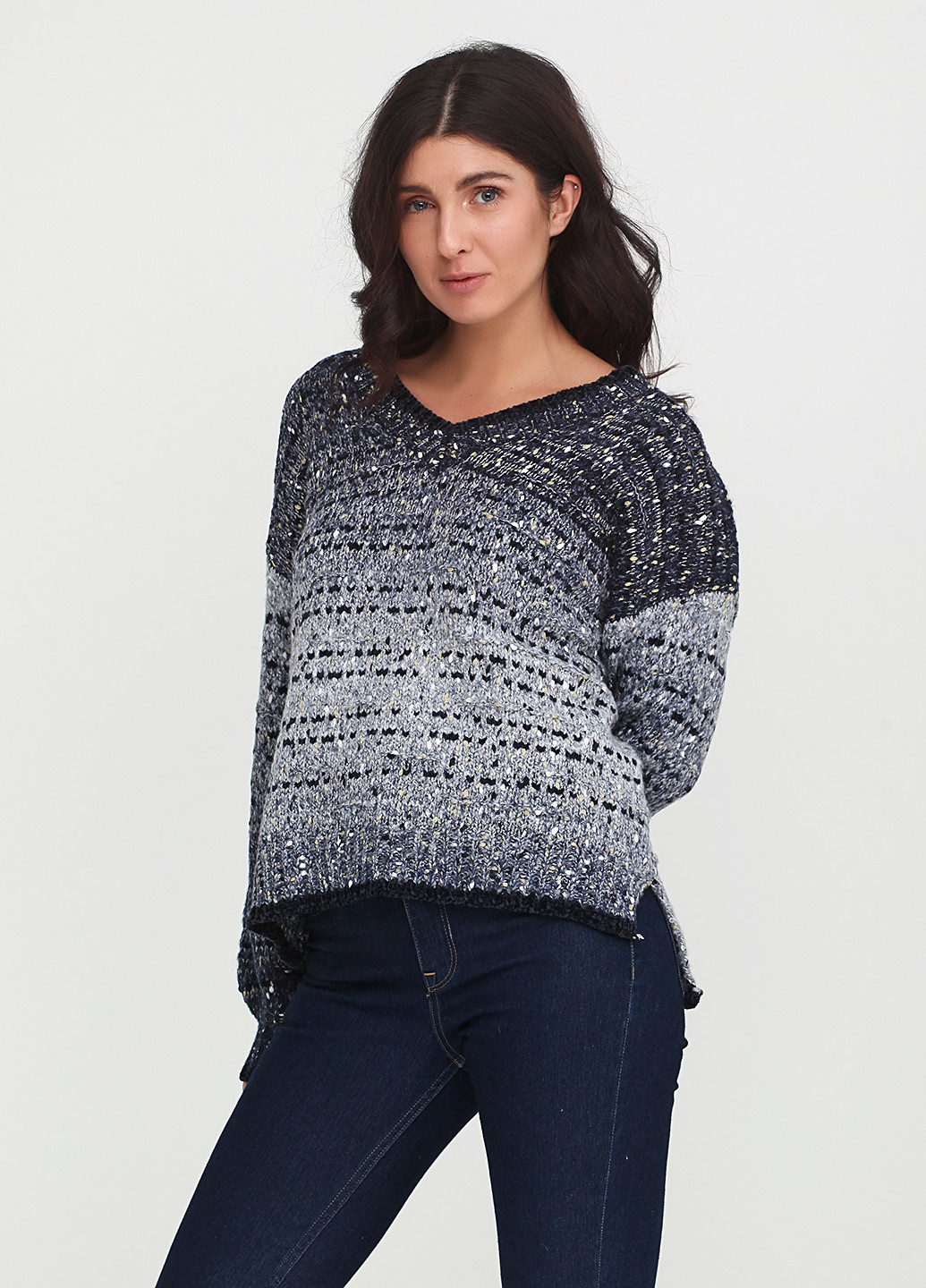 Серо-синий демисезонный пуловер пуловер Stella Milani