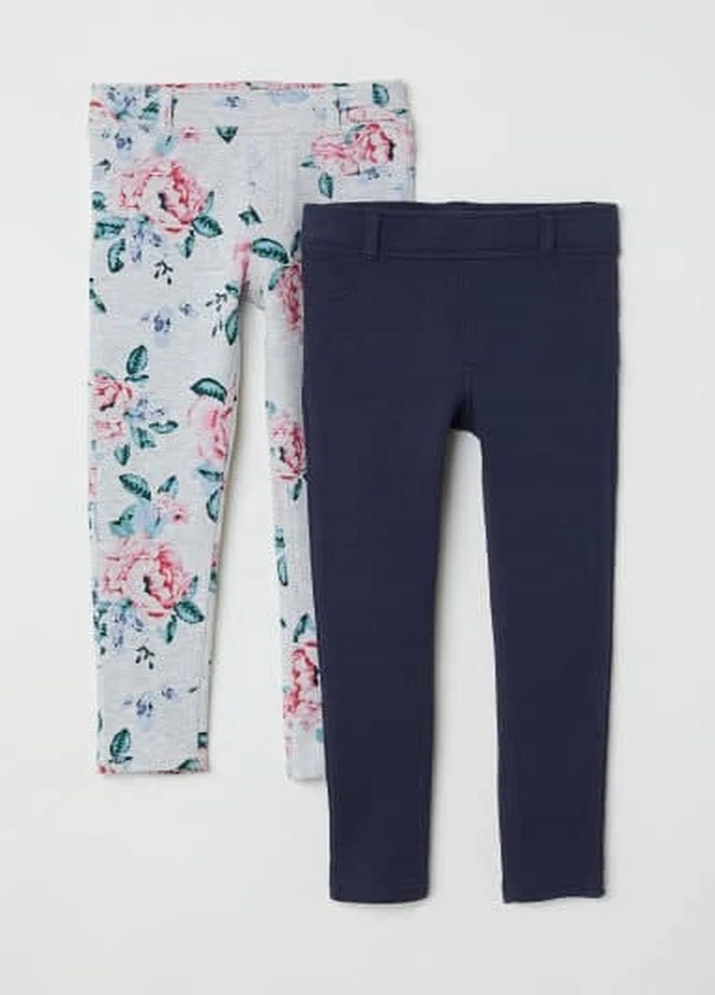 Синие кэжуал демисезонные брюки H&M