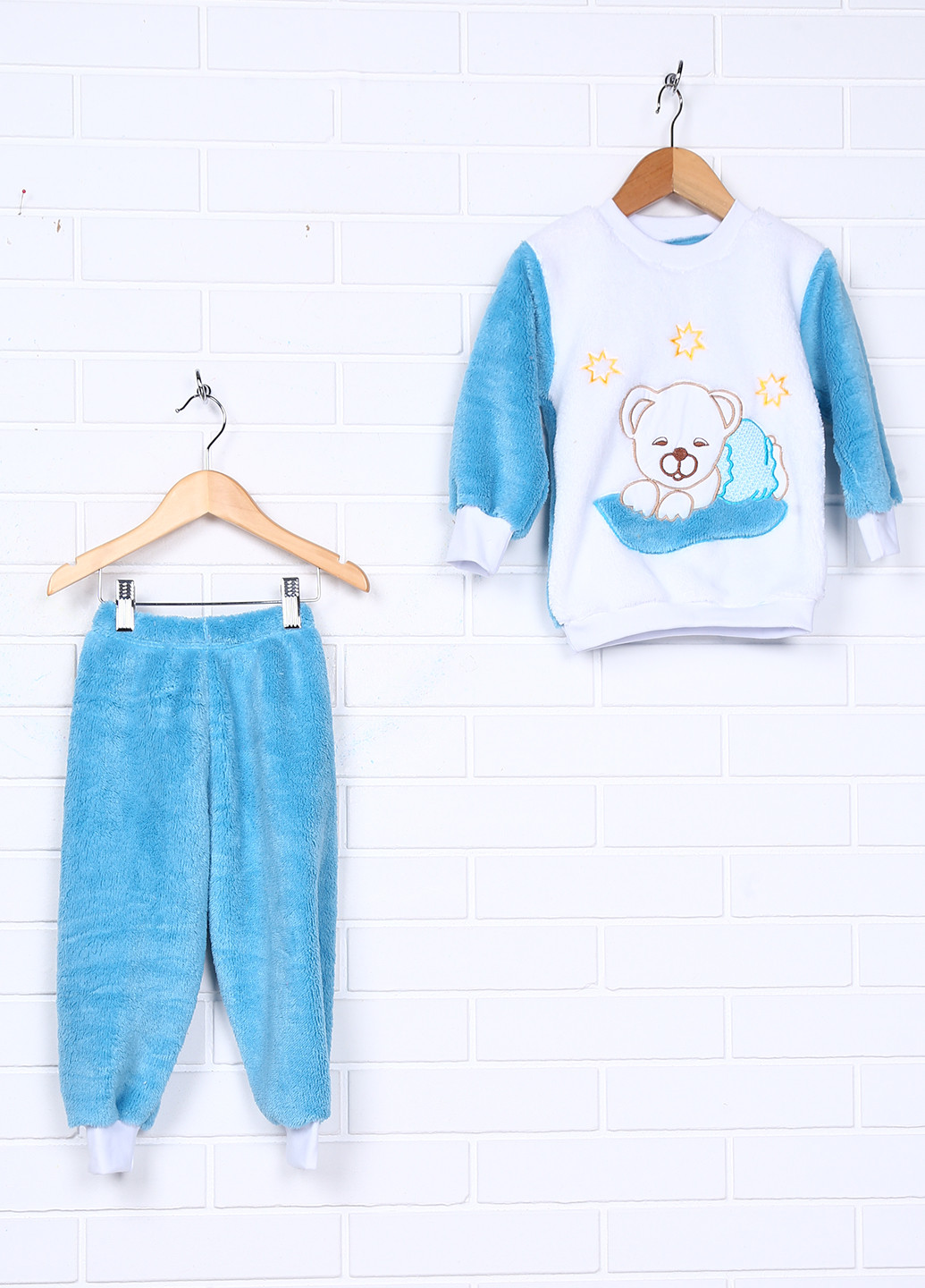 Голубая всесезон пижама (кофта, брюки) Ивтекс