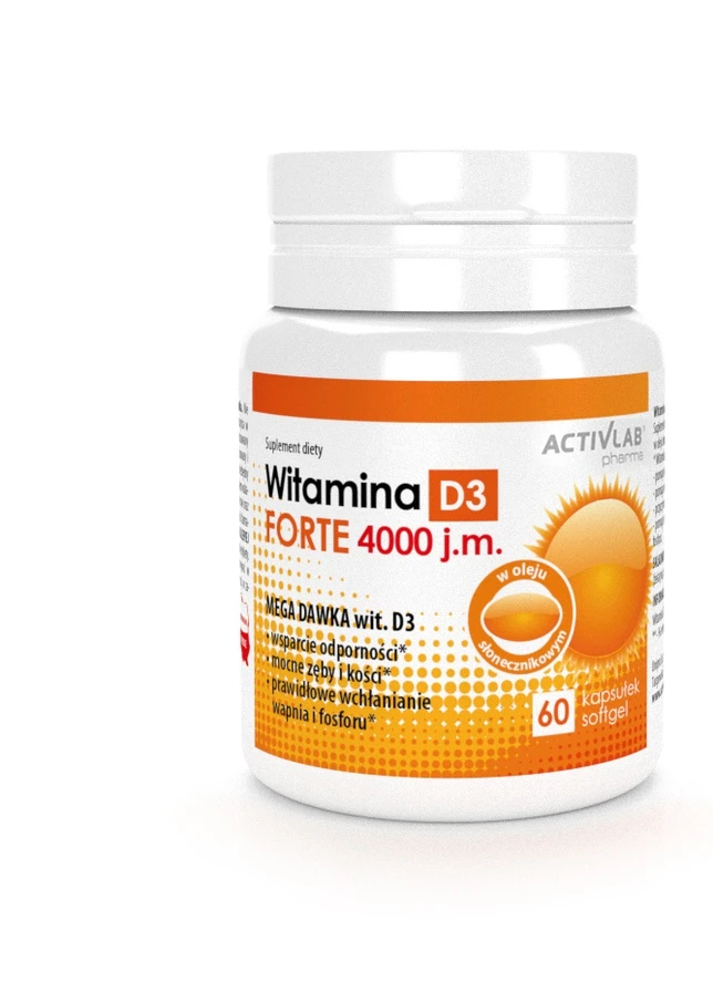 Вітамін Д3 Vitamin D3 Forte 100 mcg/4000 IU 60 softgels ActivLab (254325682)