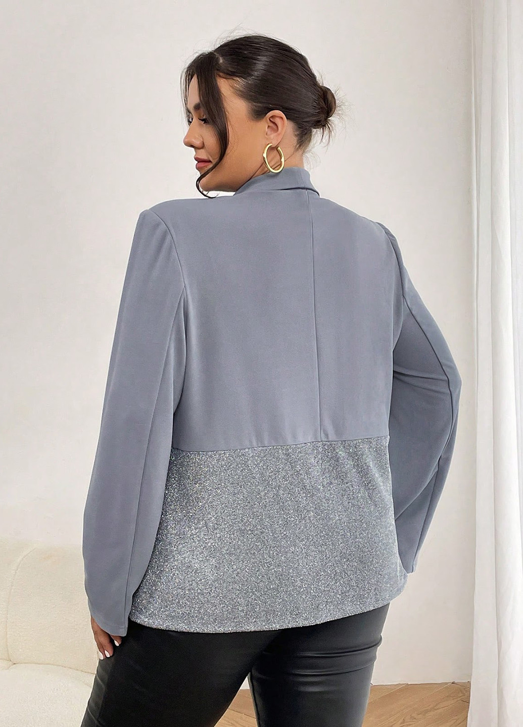Серый женский жакет SHEIN однотонный - демисезонный