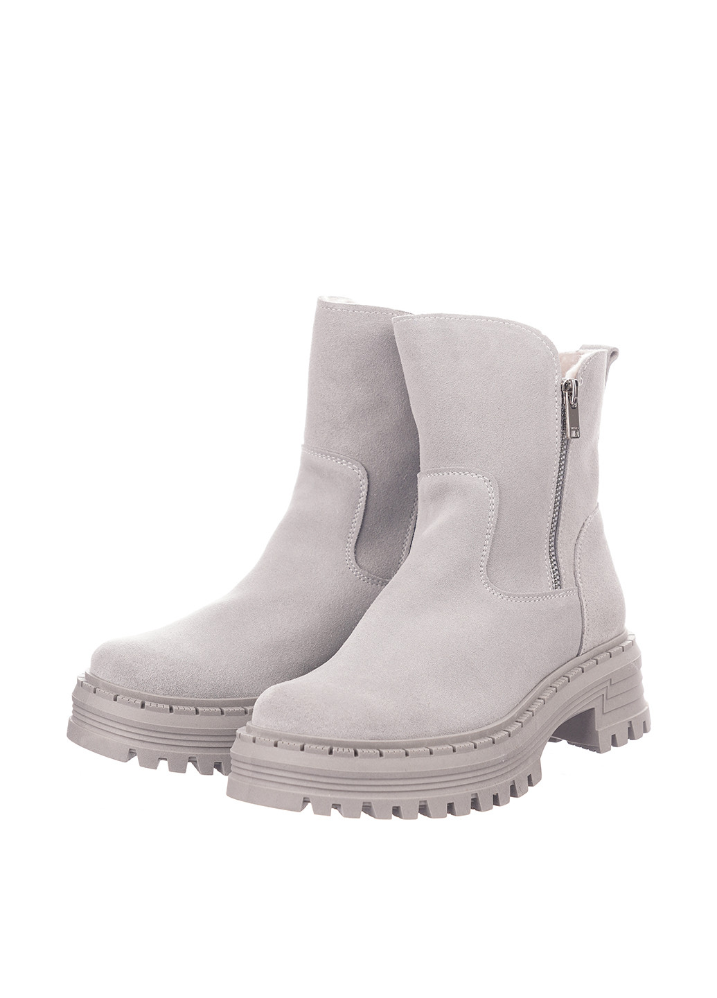 Зимние ботинки челси Bizoni с молнией из натуральной замши