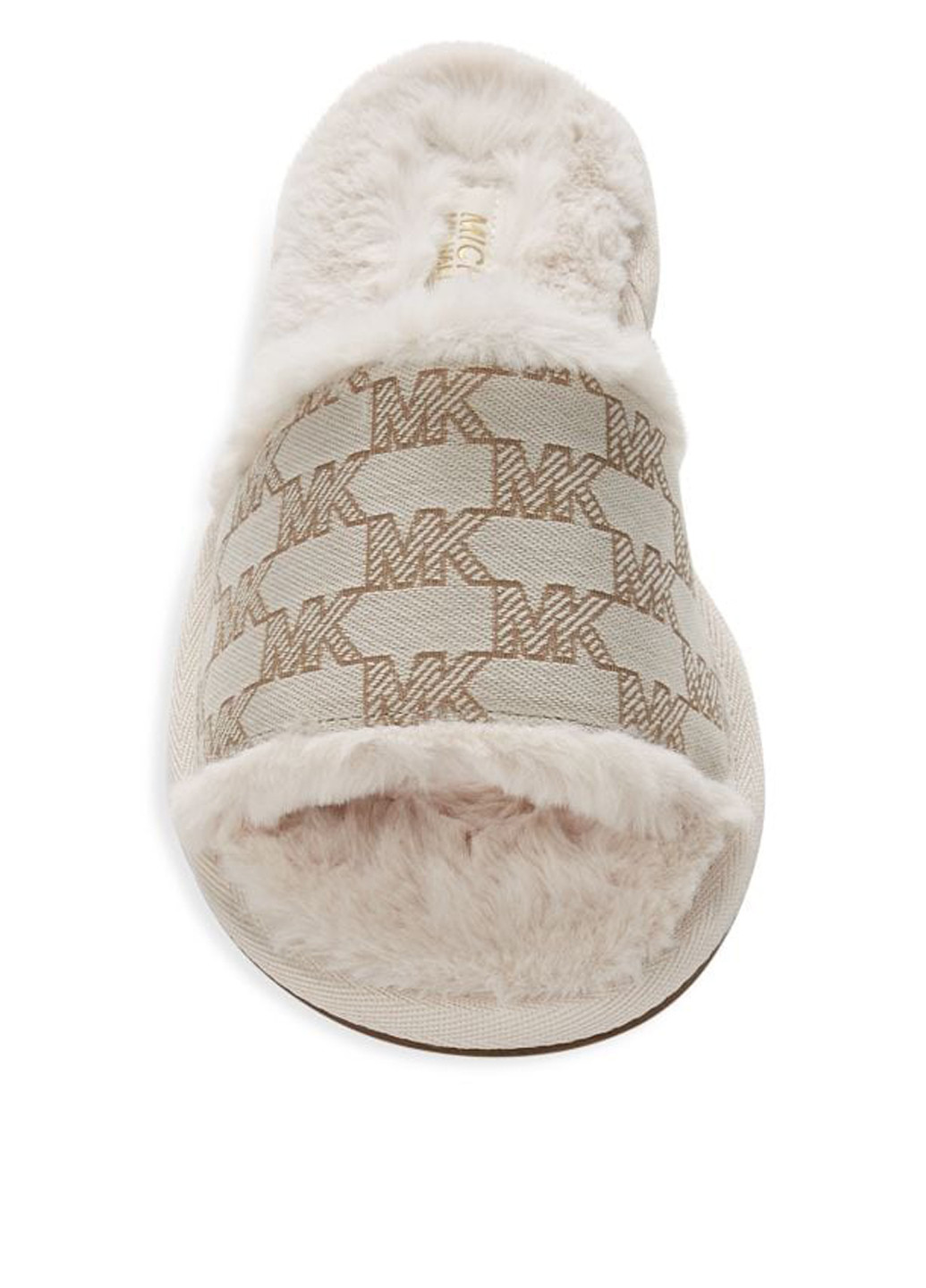 Молочные шлепанцы Michael Kors с мехом
