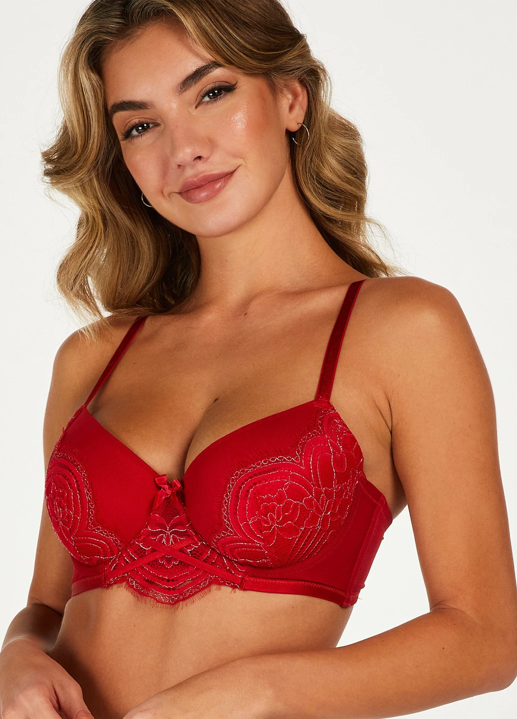 Червоний бюстгальтер Hunkemoller без кісточок поліамід