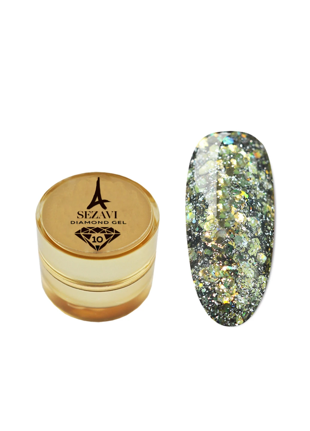 Рідкі блискітки DIAMOND №10 (Хакі), 5Г SEZAVI (215313023)