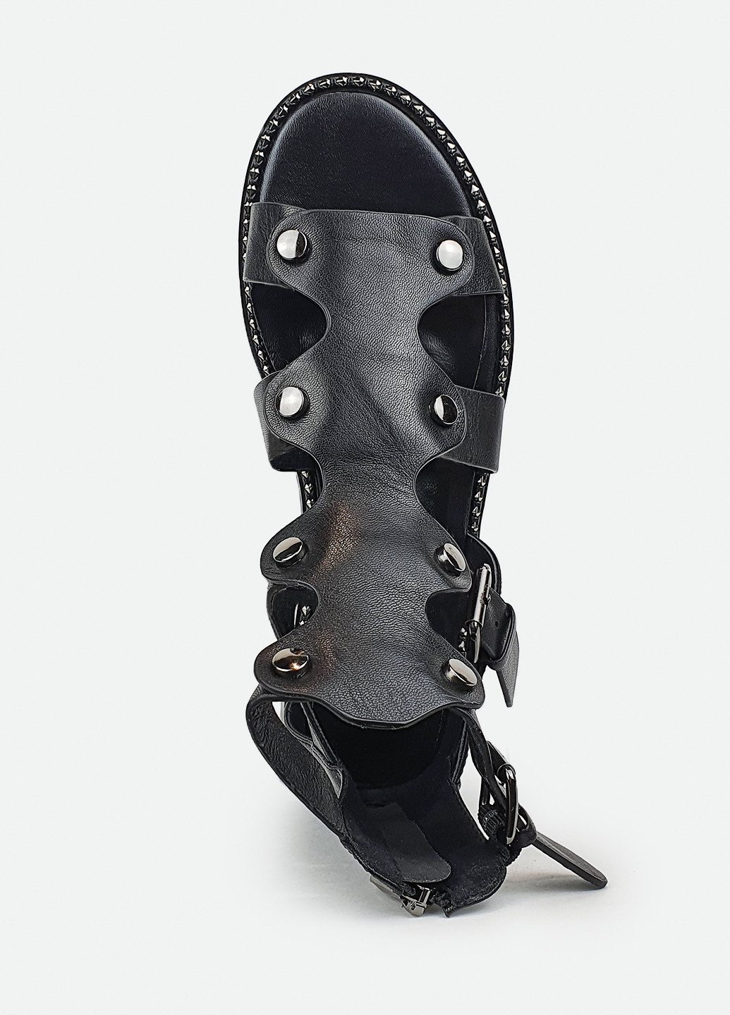 Кэжуал римские кожаные стильные сандали женские черные 41 Brocoli
