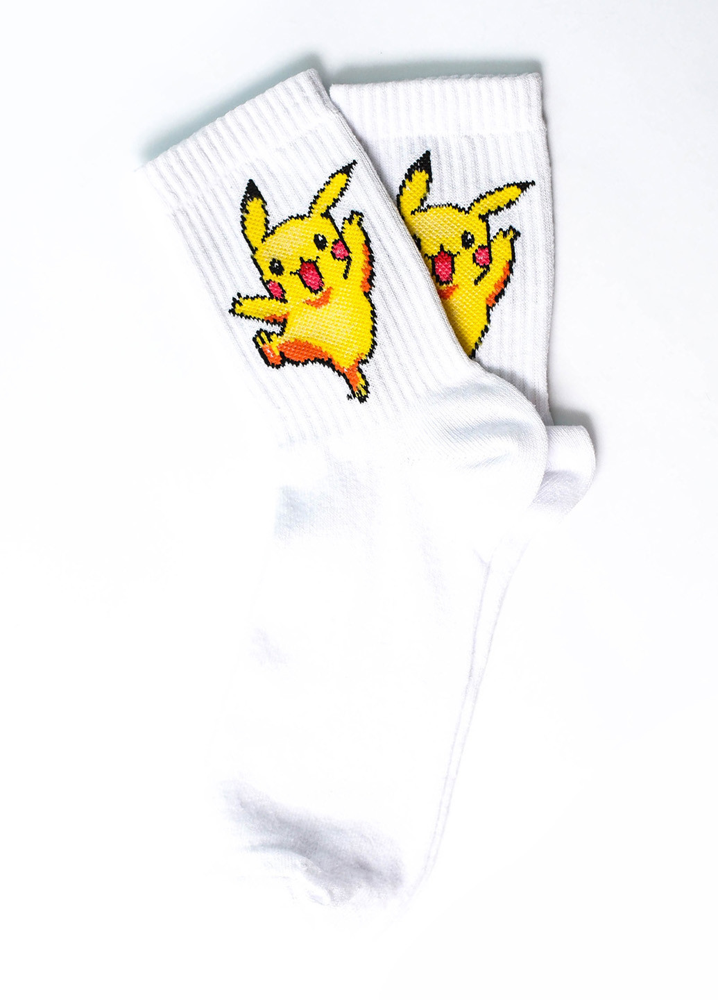 Шкарпетки Пікачу Rock'n'socks білі повсякденні