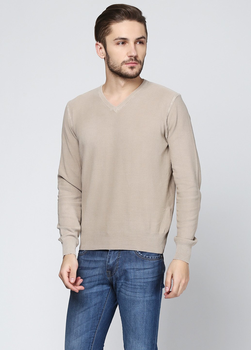 Бежевый демисезонный пуловер пуловер Cashmere