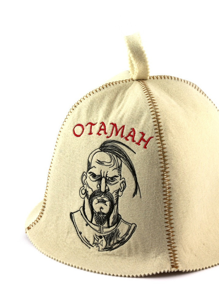 Банна шапка "Отаман", штучне хутро, білий (LA-297) Luxyart (252611340)
