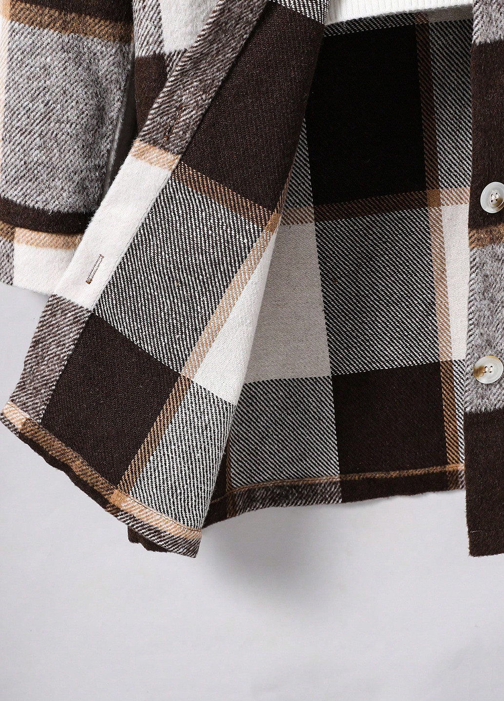 Комбіноване демісезонне Пальто пальто-сорочка SHEIN