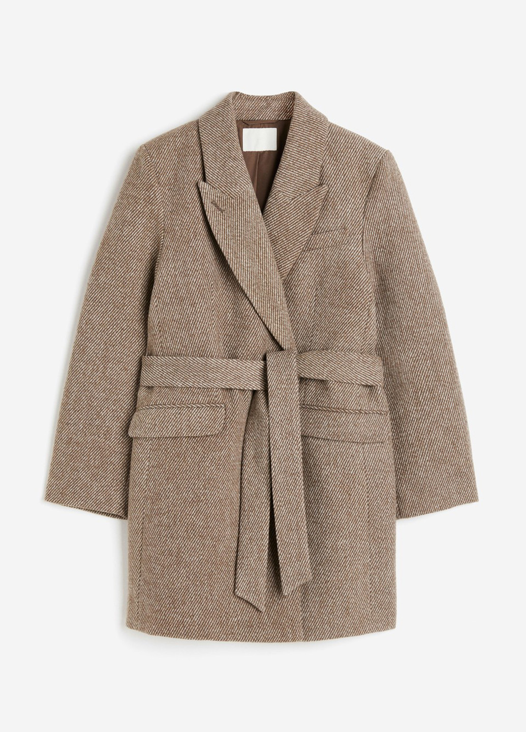 Бежевое демисезонное Пальто двубортное H&M