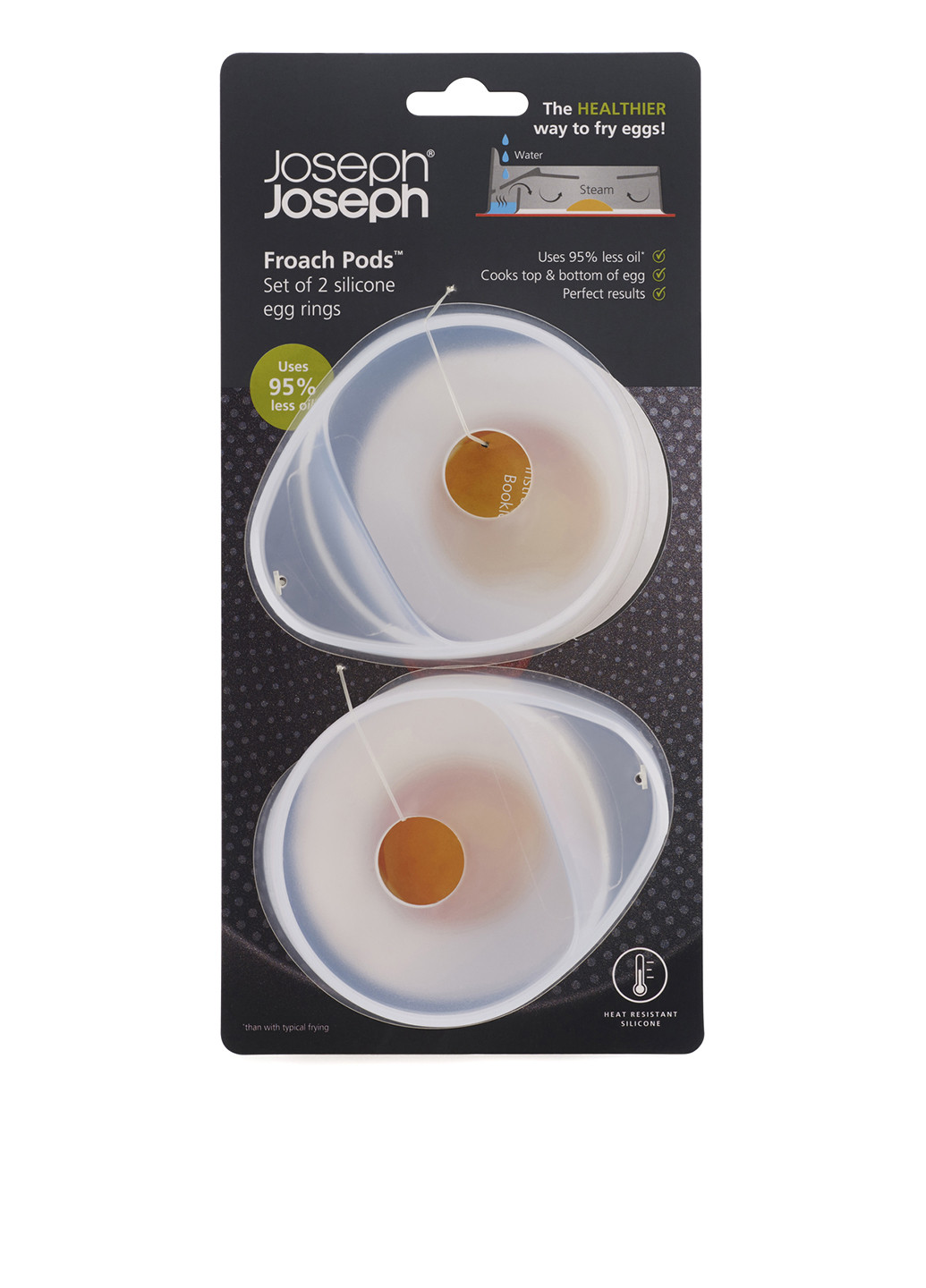 Форма для жарки яиц (2 шт.), 4,4x9,9x11,8 см Joseph Joseph однотонная бесцветная