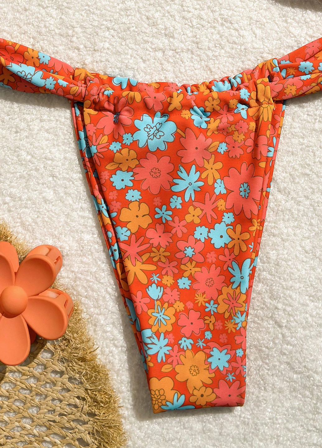 Помаранчевий літній купальник (бюстгалтер, трусики) роздільний SHEIN