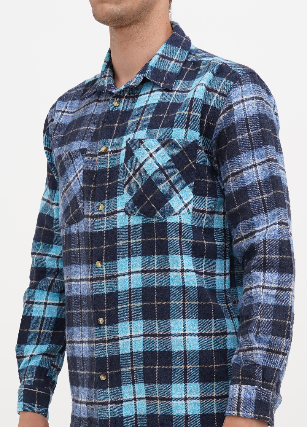 Синяя кэжуал рубашка в клетку Boohoo