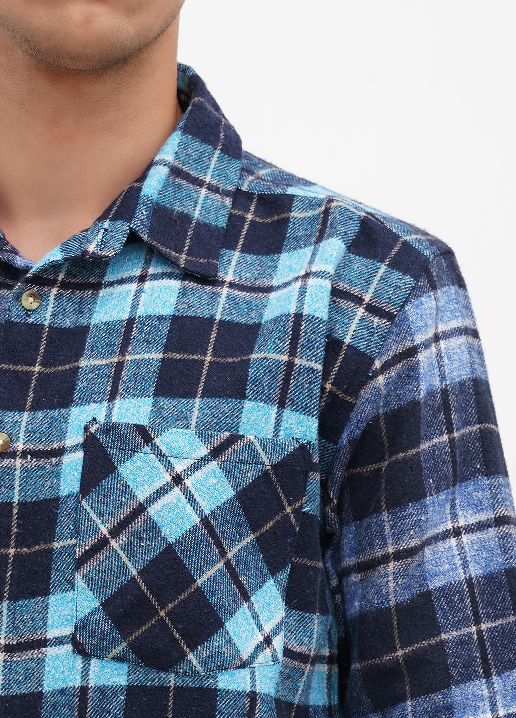 Синяя кэжуал рубашка в клетку Boohoo