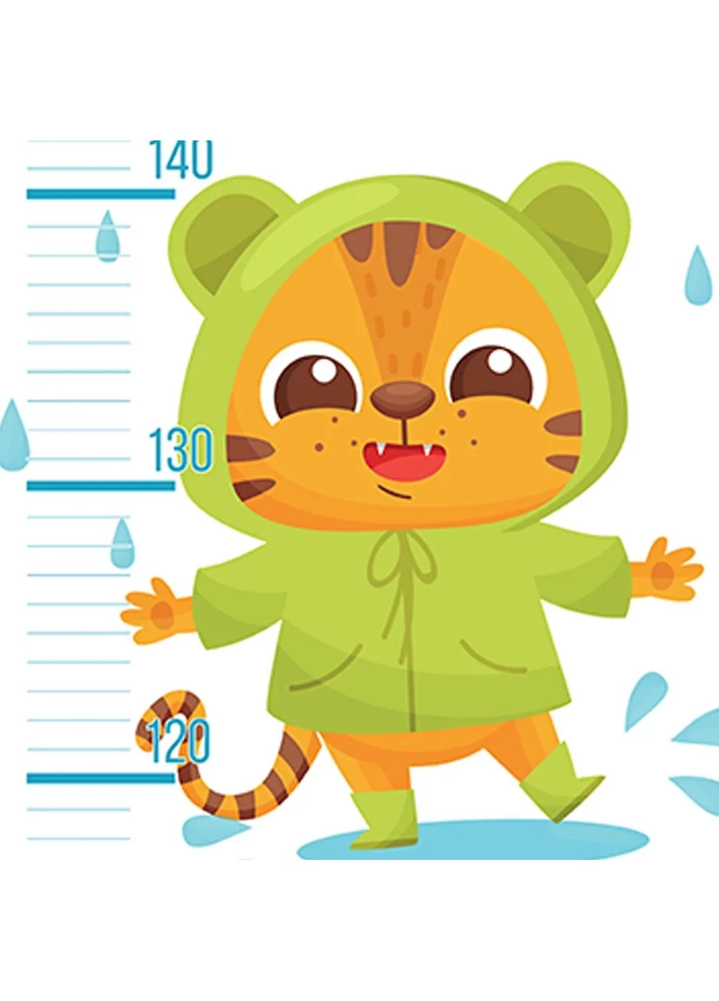 Ростомір іменний Веселе тигреня Hey Baby 1056 HeyBaby (254342107)