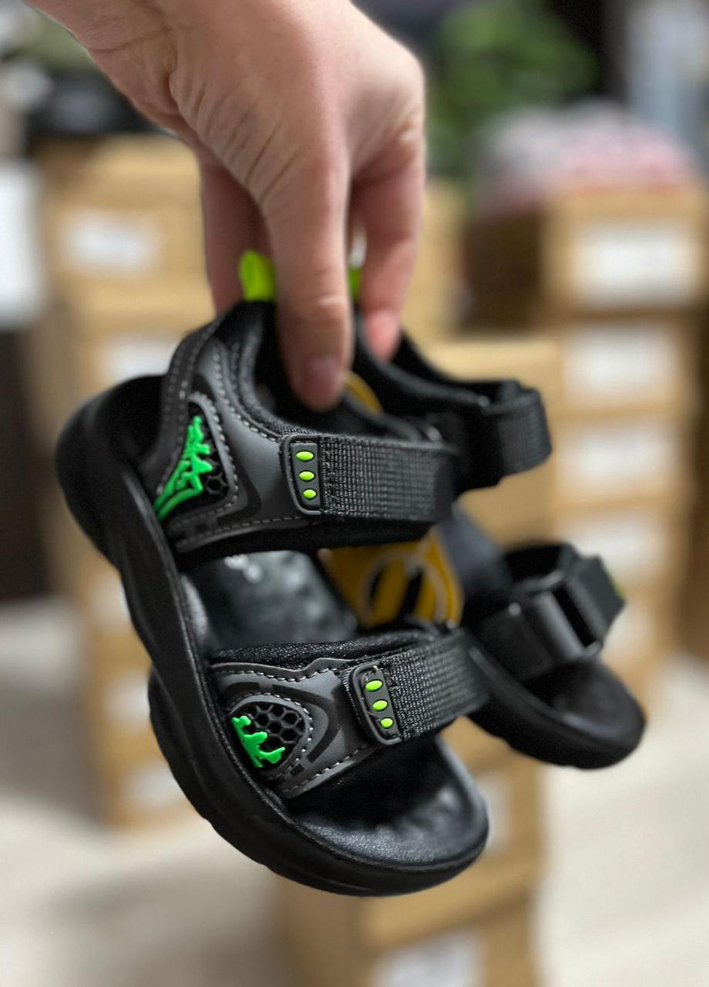 Черные кэжуал сандалии Clibee на липучке