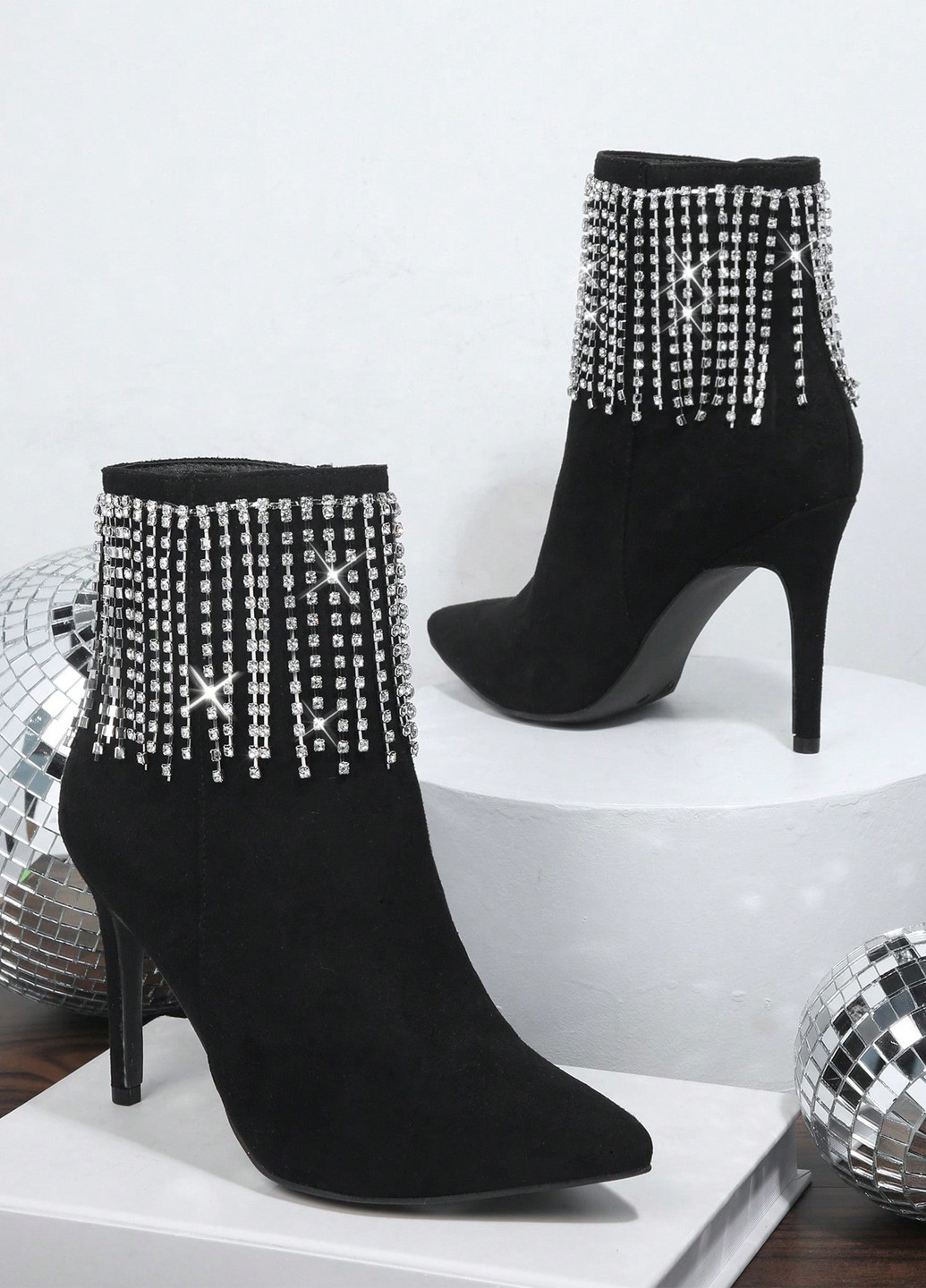 Черные демисезонная ботильоны SHEIN