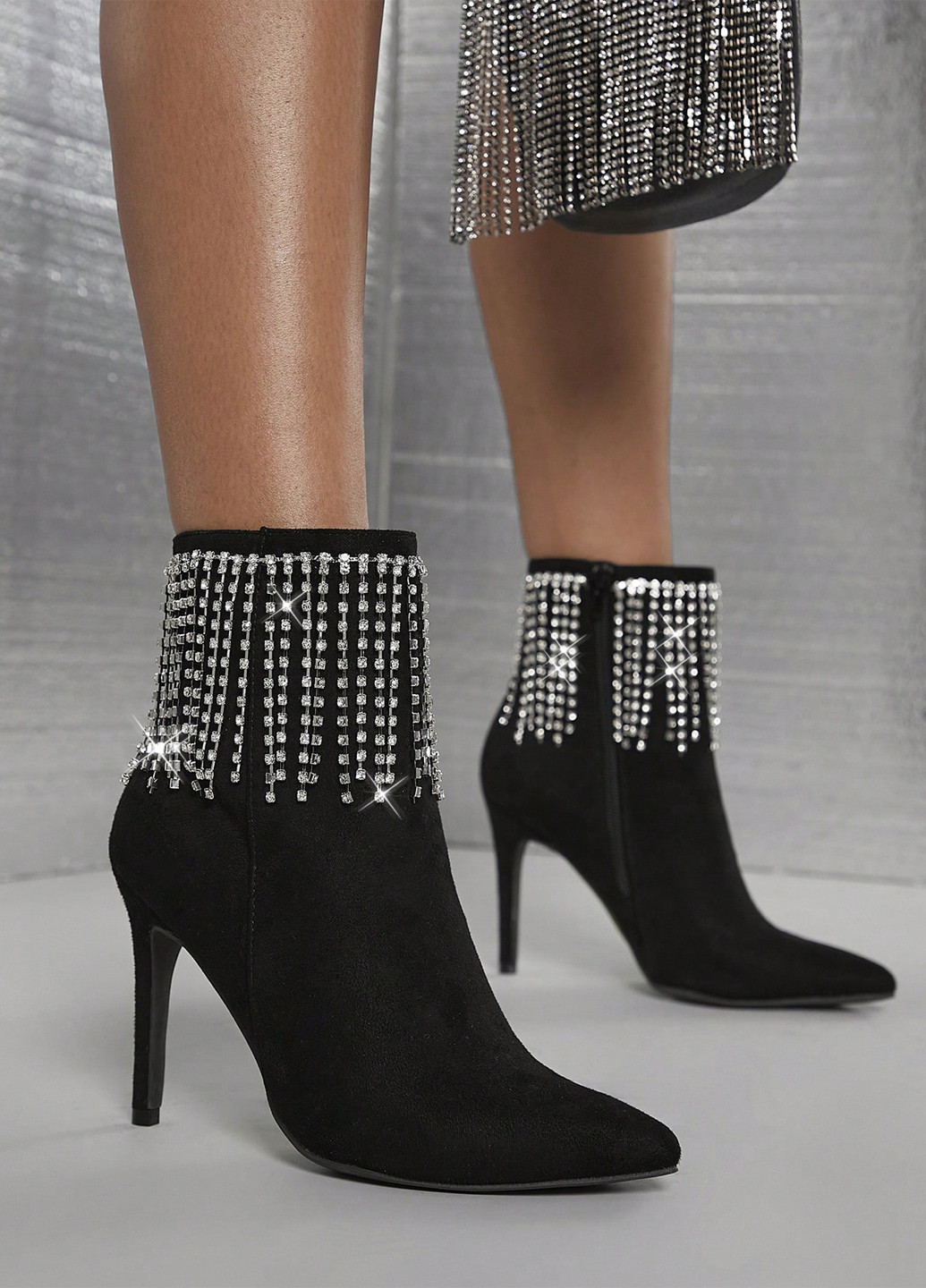 Черные демисезонная ботильоны SHEIN