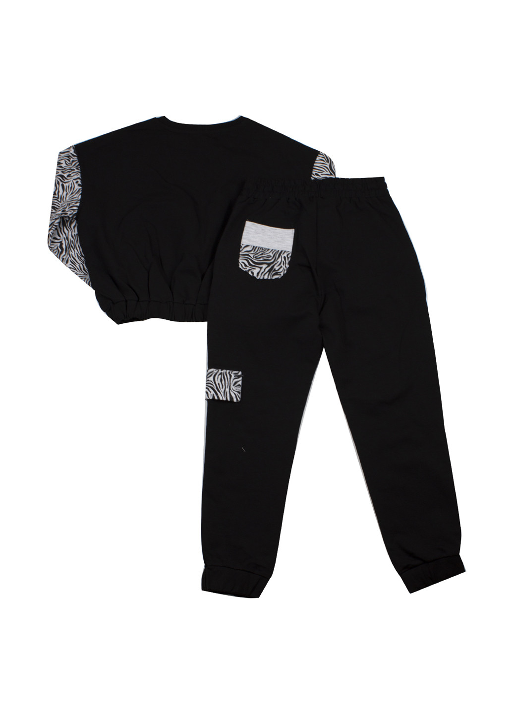 Чорний демісезонний костюм (світшот, брюки) брючний Cichlid
