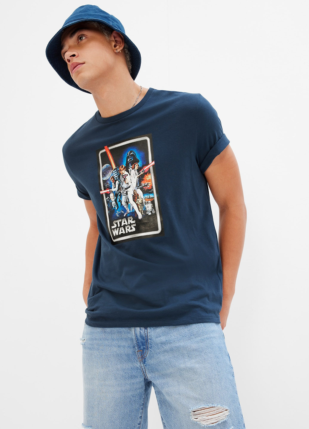 Темно-синяя футболка Gap