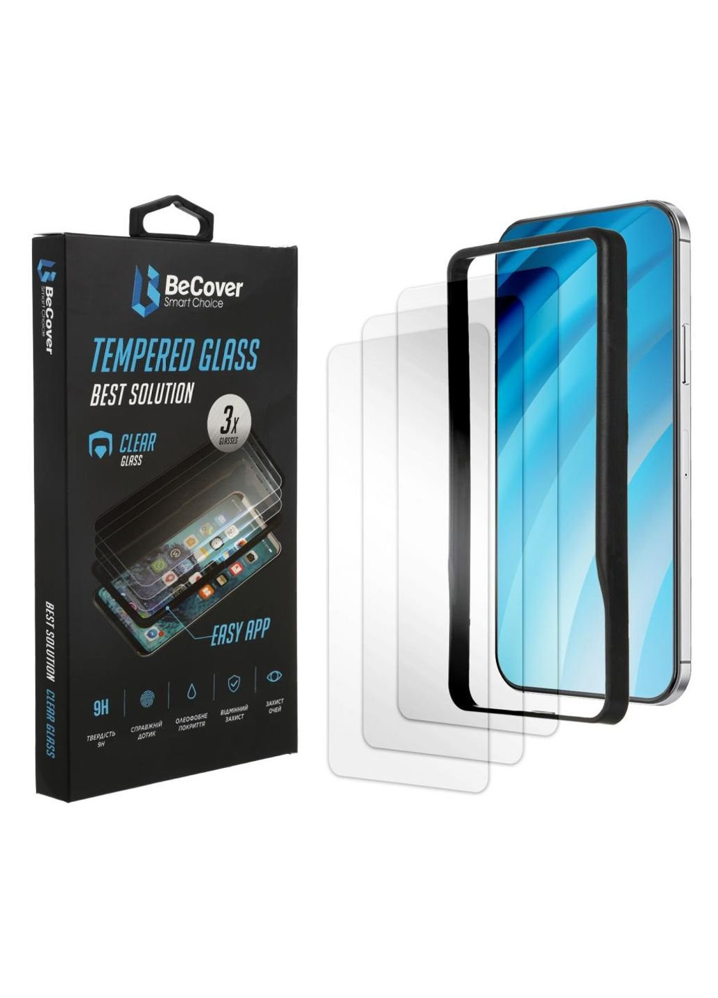 Скло захисне Premium 3 шт Easy Installation Samsung Galaxy M31s SM-M317 C (705477) BeCover (252370804)