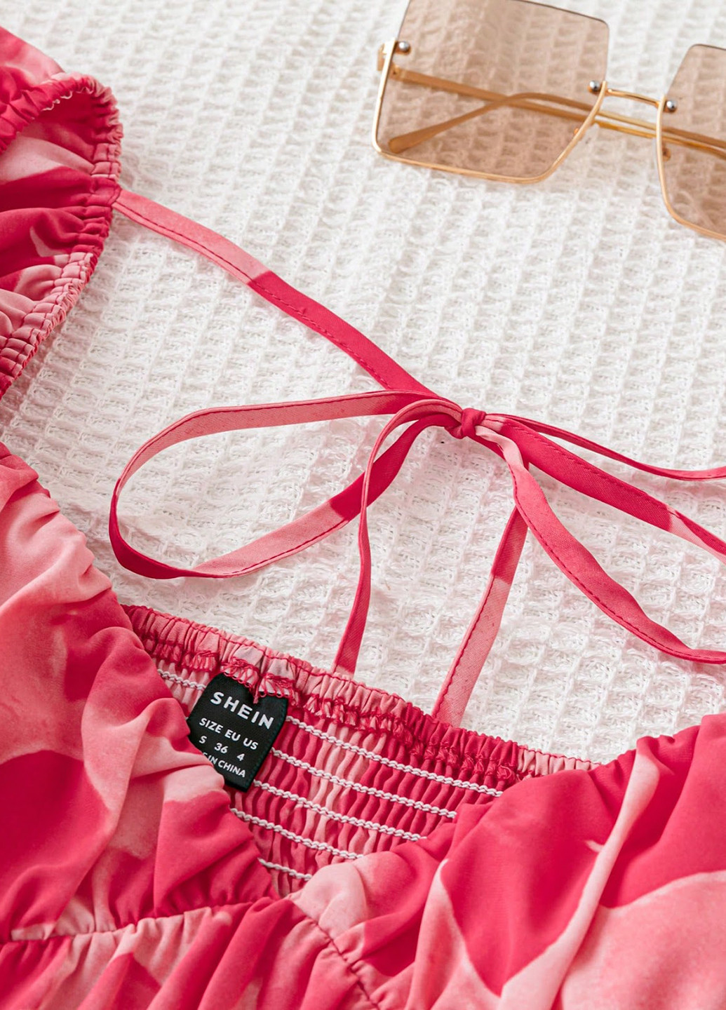 Комбінована кежуал сукня кльош SHEIN з абстрактним візерунком