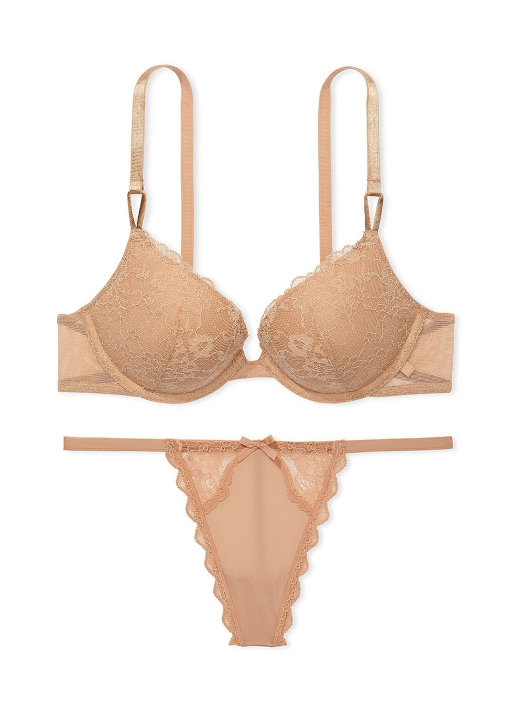 Светло-коричневый демисезонный комплект (бюстгальтер, трусики) Victoria's Secret