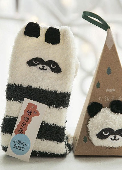 Шкарпетки MavkaSocks Пухнасті Єнот 1 пара Happy Socks (252194191)