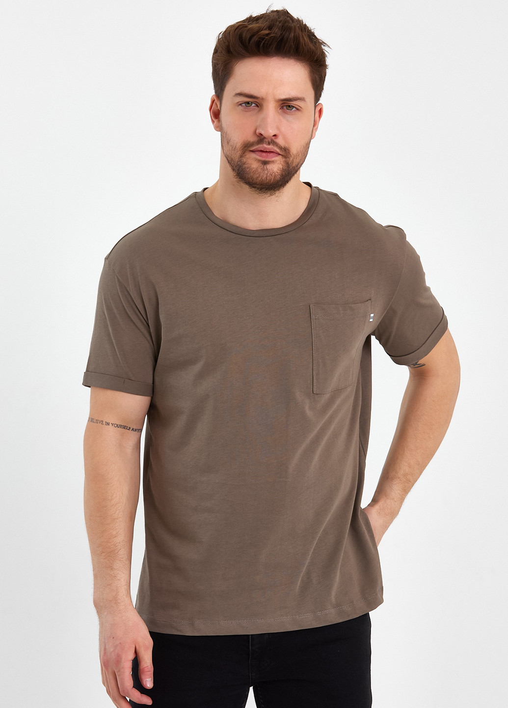 Темно-бежевая футболка Trend Collection