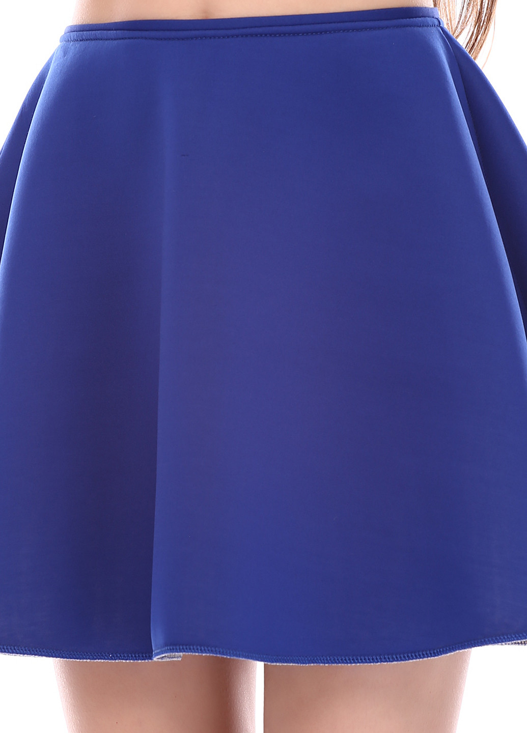 Синяя кэжуал однотонная юбка Majaly клешированная