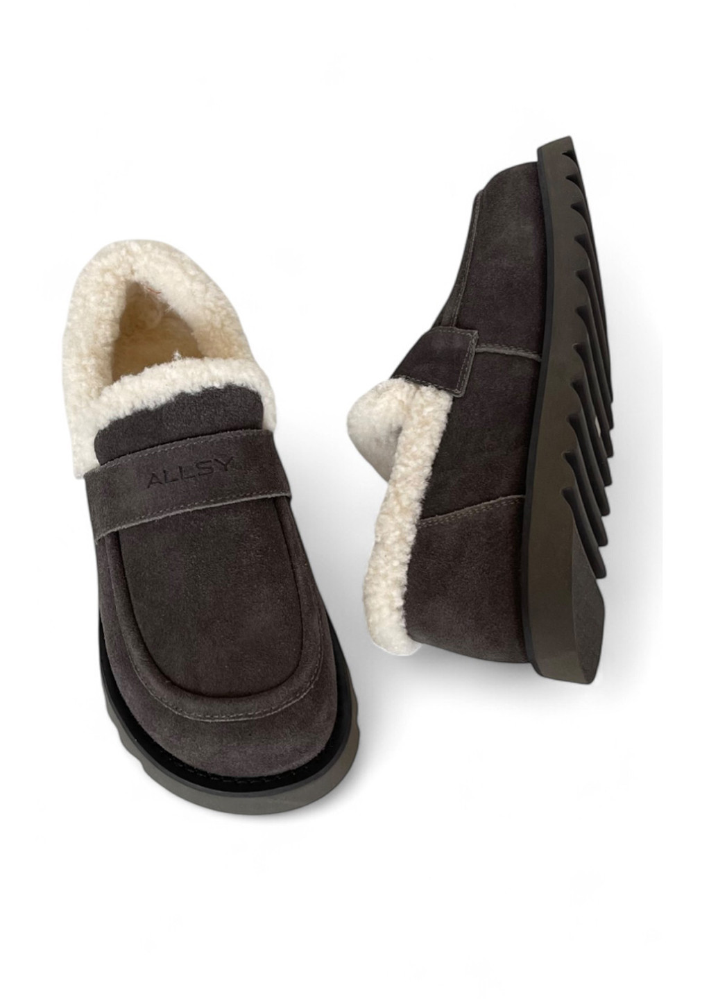 ALLSY Туфли темно-серый з натуральная замша, китай — зима (361427717)
