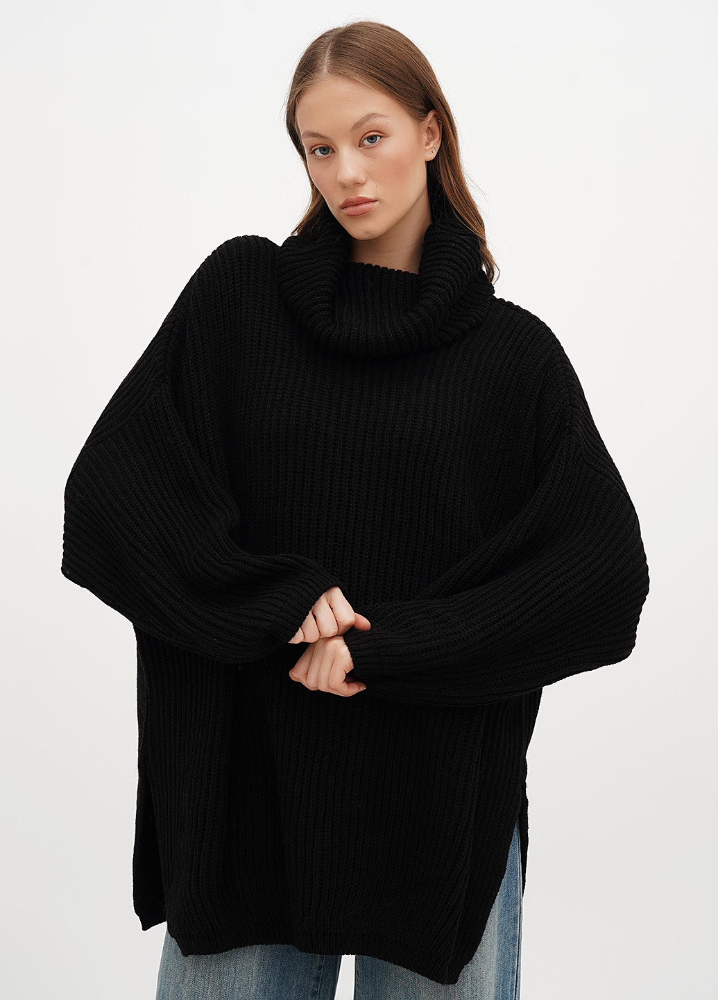 Чорний зимовий светр Boohoo