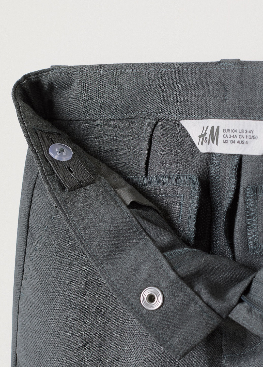 Серые классические демисезонные брюки прямые H&M