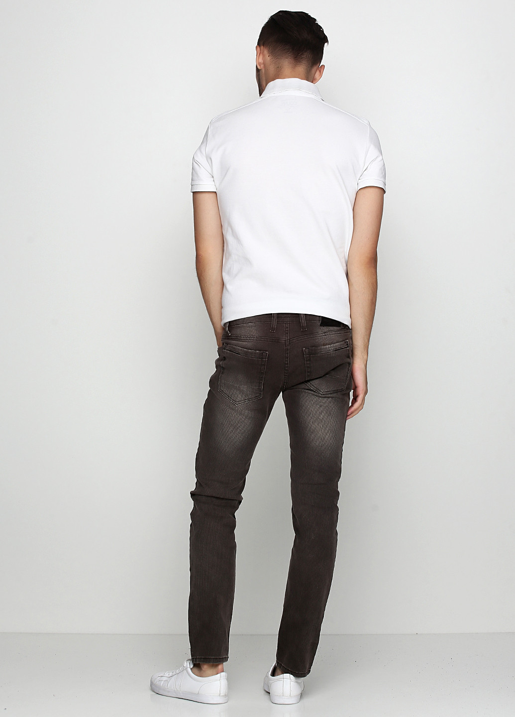 Серо-коричневые демисезонные прямые джинсы DYNAMO