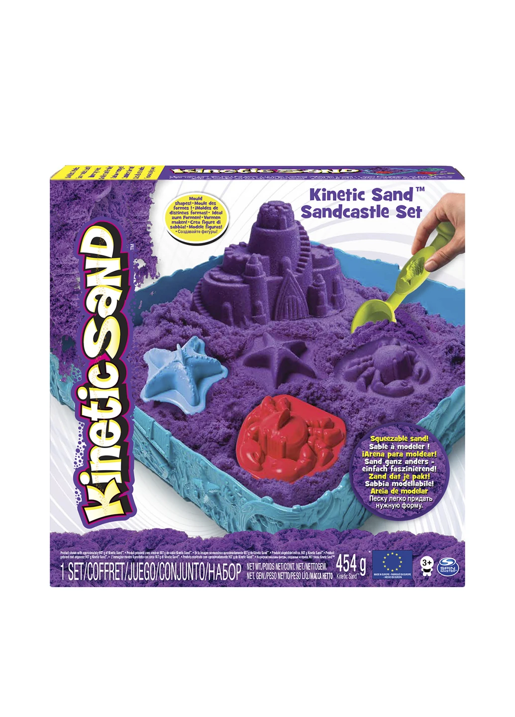 Набор песка для детского творчества - KINETIC SAND ЗАМОК ИЗ ПЕСКА (фиолетовый, 454 г, формочки, лото Wacky-Tivities (27281388)
