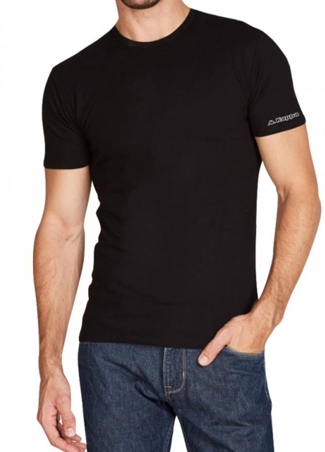 Чорна футболка k1305 nero Kappa T-shirt Mezza Manica Girocollo