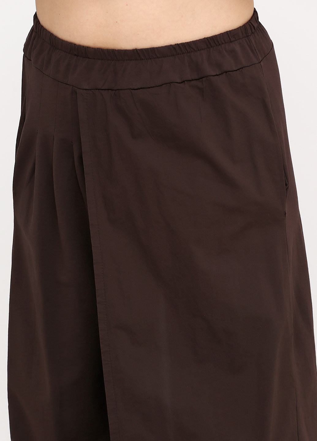 Темно-коричневые кэжуал демисезонные кюлоты брюки Made in Italy